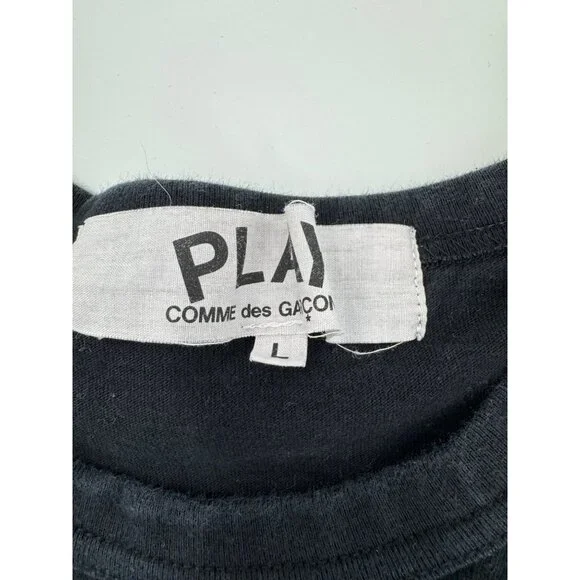 Comme Des Garcons Play Black Heart Logo jersey T-Shirt Size L Made In Japan - Picture 10 of 14